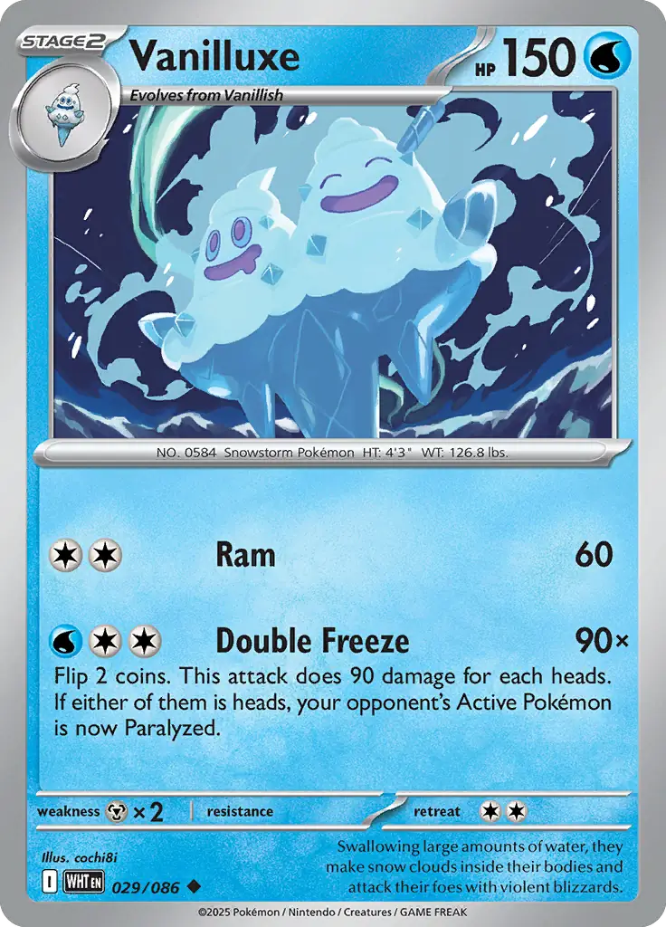Vanilluxe Pokemon card from White Flare