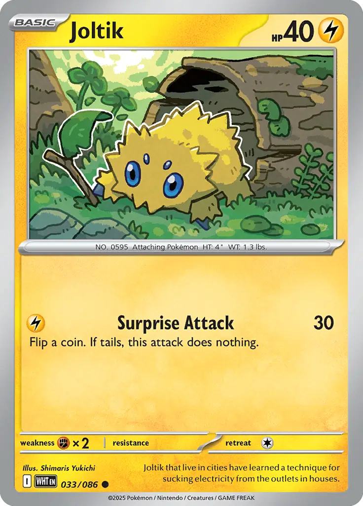 Joltik Pokemon card from White Flare