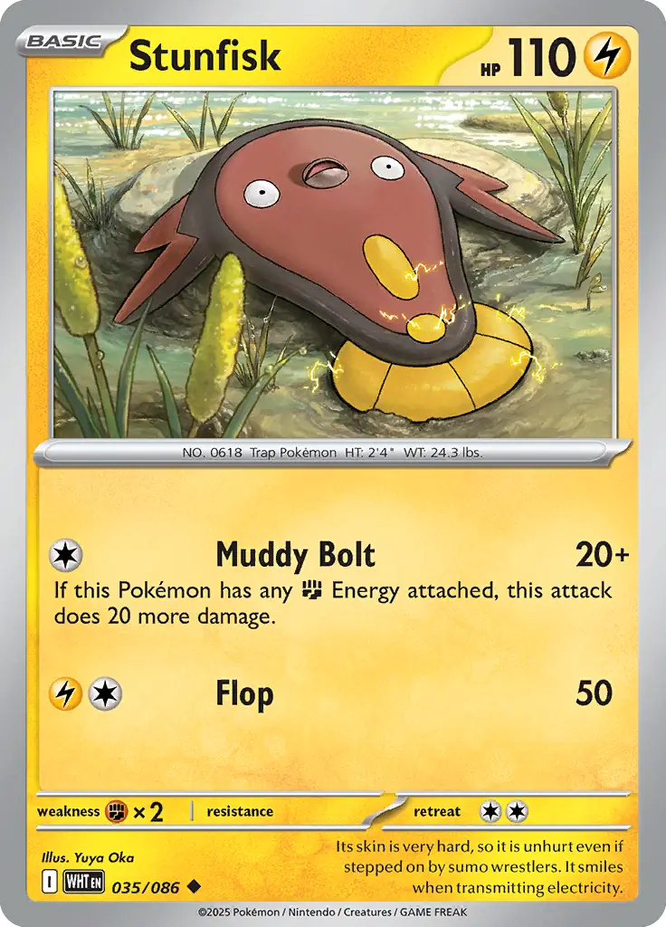Stunfisk Pokemon card from White Flare