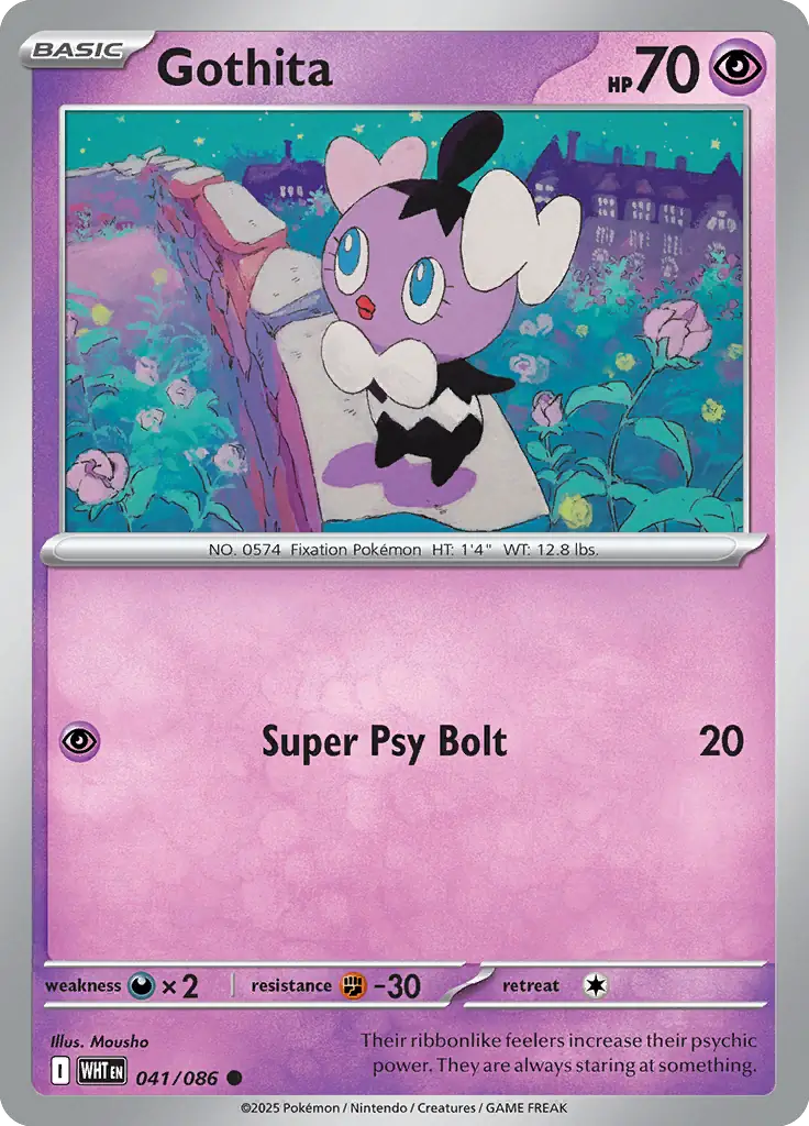 Gothita Pokemon card from White Flare
