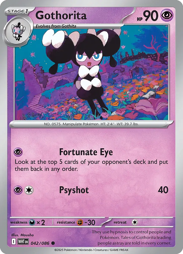 Gothorita Pokemon card from White Flare
