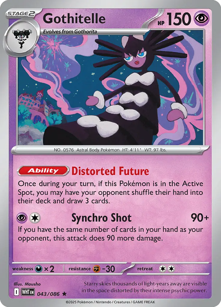 Gothitelle Pokemon card from White Flare