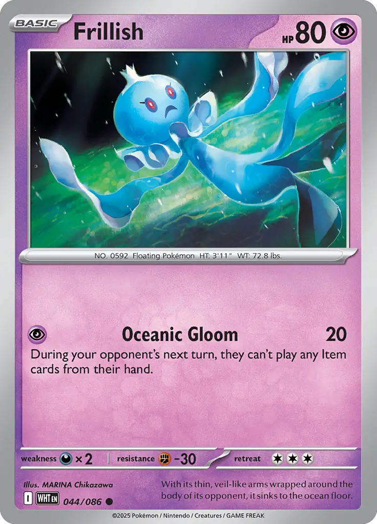 Frillish Pokemon card from White Flare