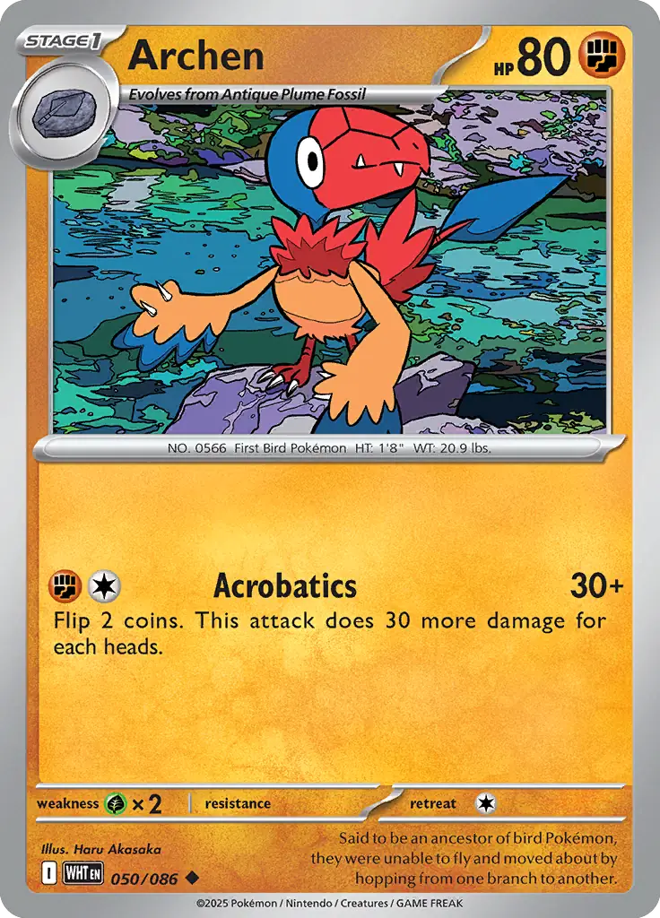 Archen Pokemon card from White Flare