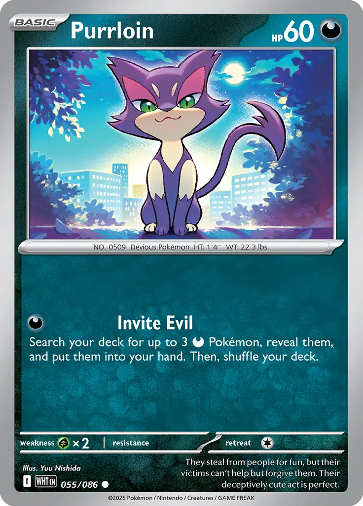 Purrloin Pokemon card from White Flare