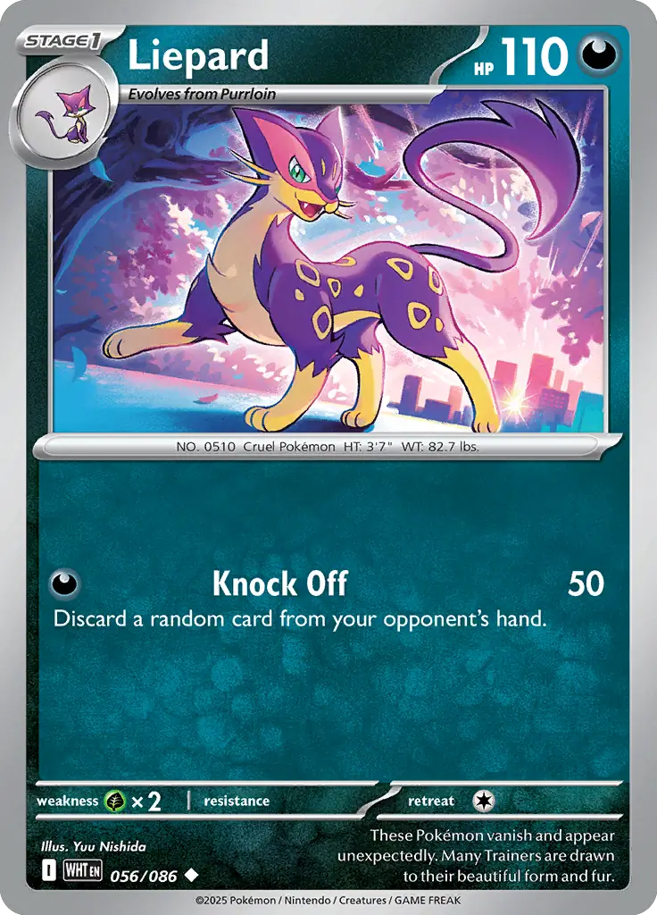 Liepard Pokemon card from White Flare