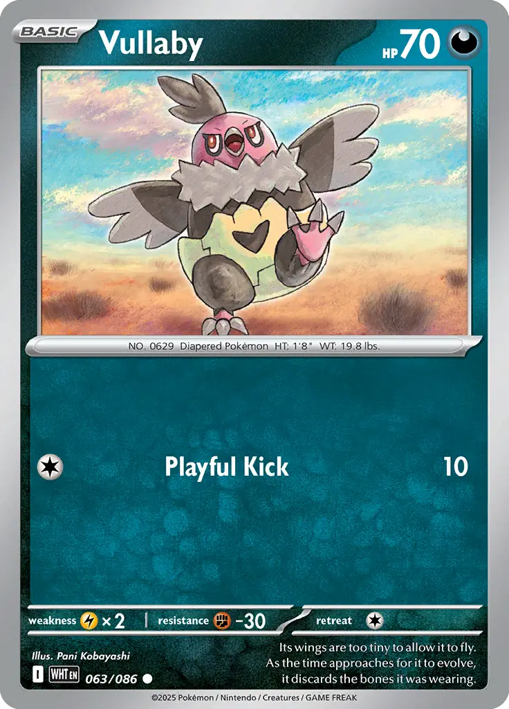 Vullaby Pokemon card from White Flare