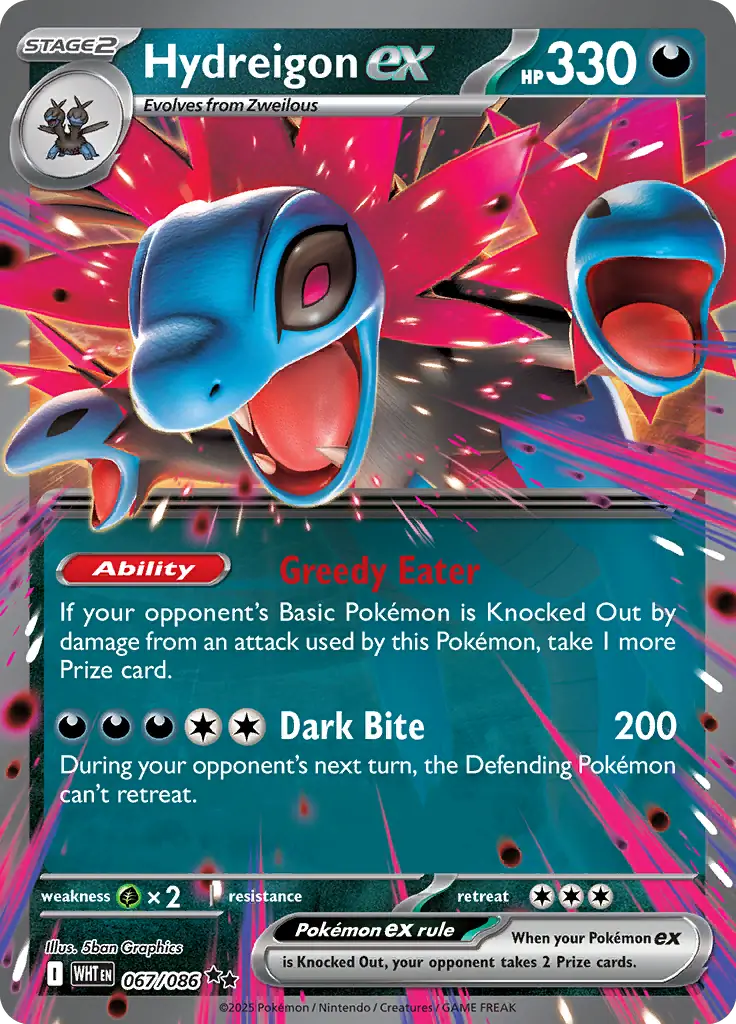 Hydreigon ex Pokemon card from White Flare