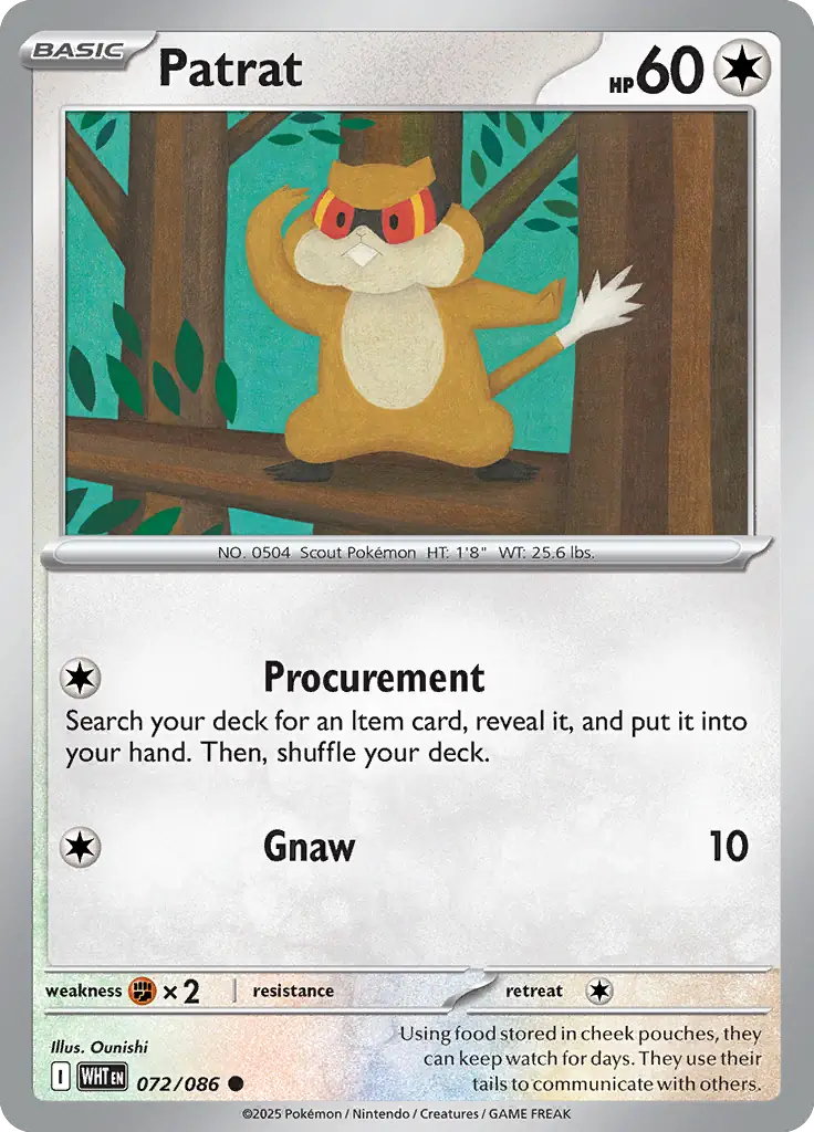 Patrat Pokemon card from White Flare