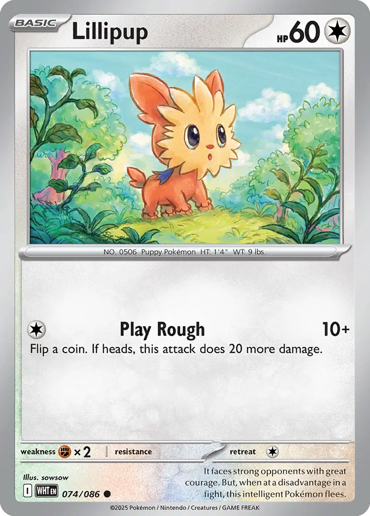 Lillipup Pokemon card from White Flare