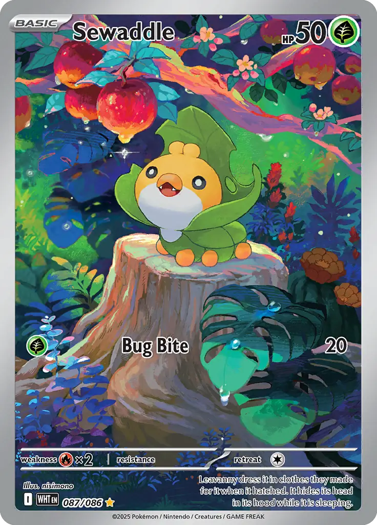 Sewaddle Pokemon card from White Flare