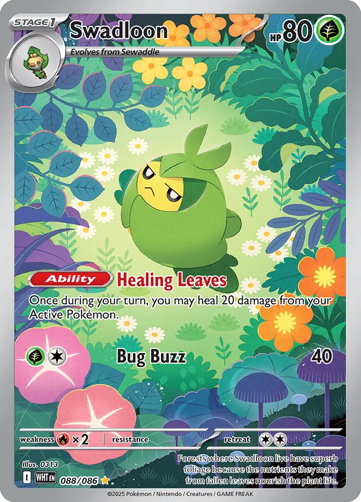 Swadloon Pokemon card from White Flare