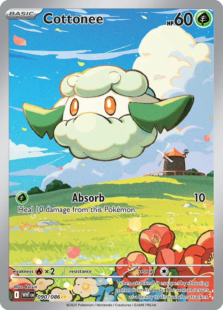 Cottonee Pokemon card from White Flare
