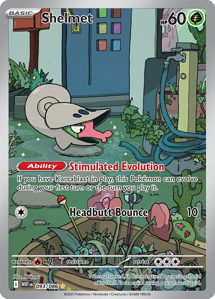 Shelmet Pokemon card from White Flare