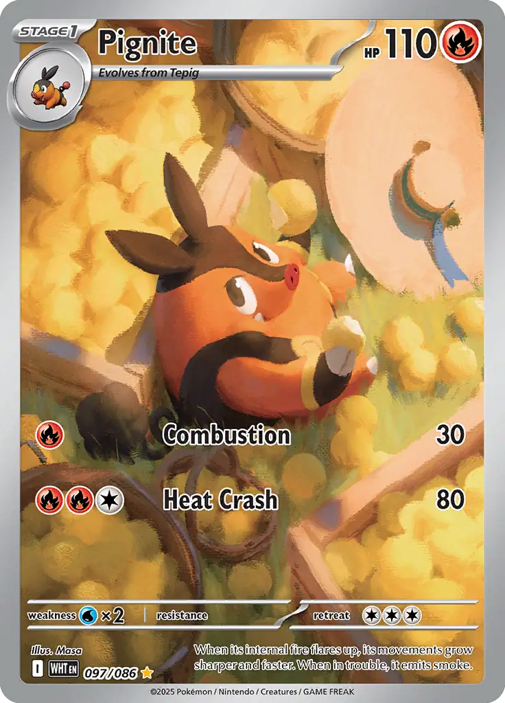 Pignite Pokemon card from White Flare