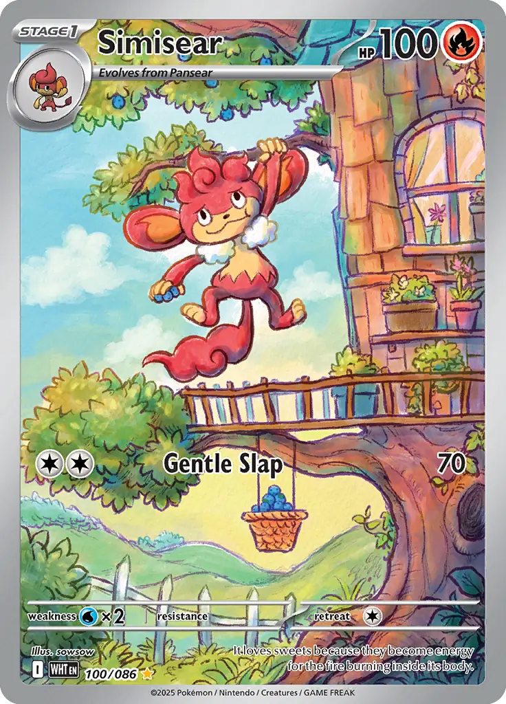 Simisear Pokemon card from White Flare