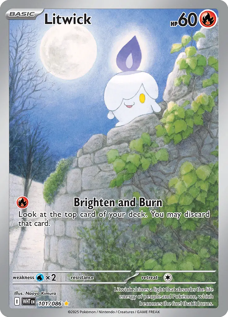 Litwick Pokemon card from White Flare
