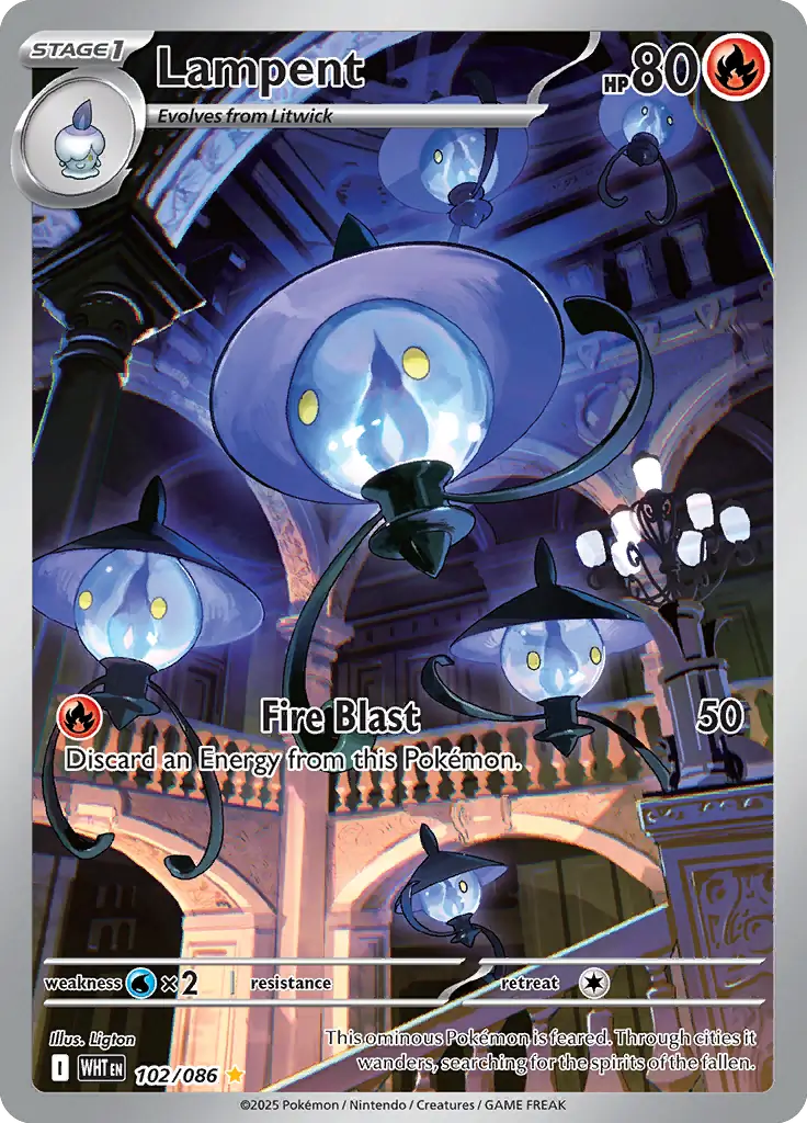 Lampent Pokemon card from White Flare