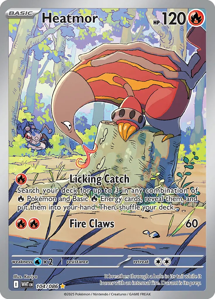 Heatmor Pokemon card from White Flare