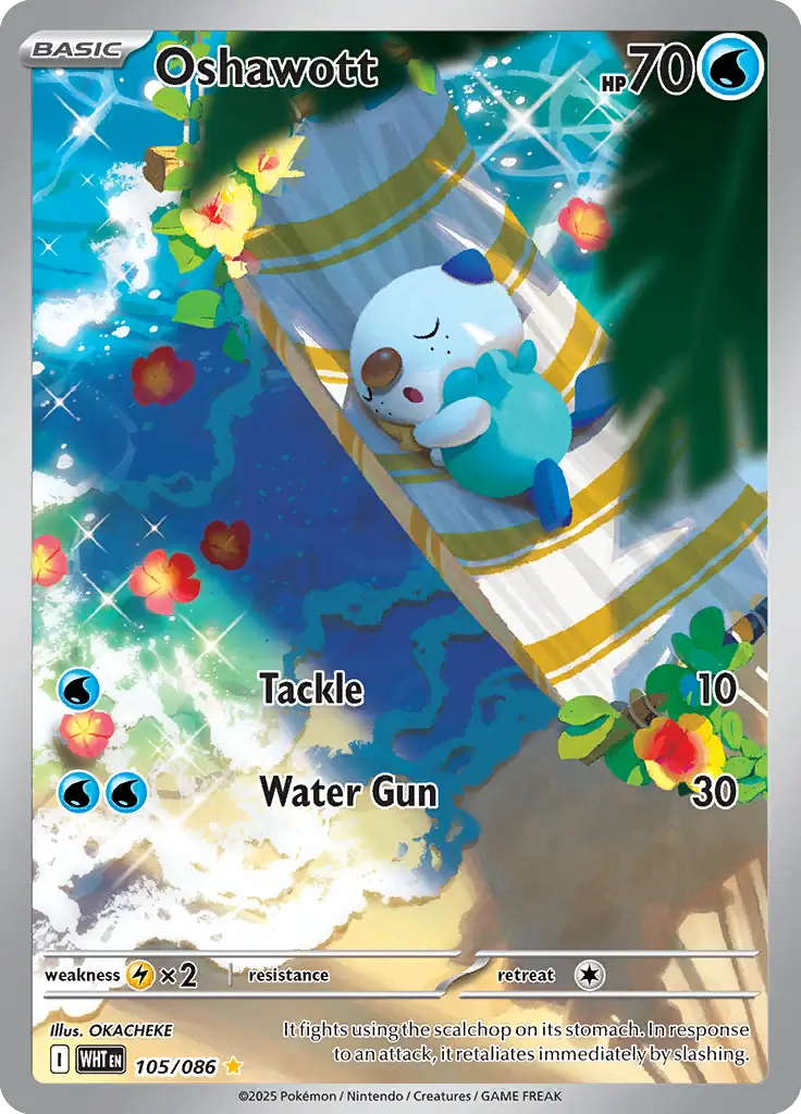Oshawott Pokemon card from White Flare