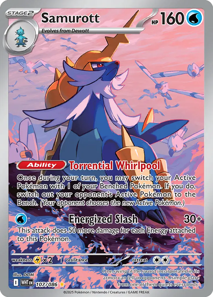 Samurott Pokemon card from White Flare
