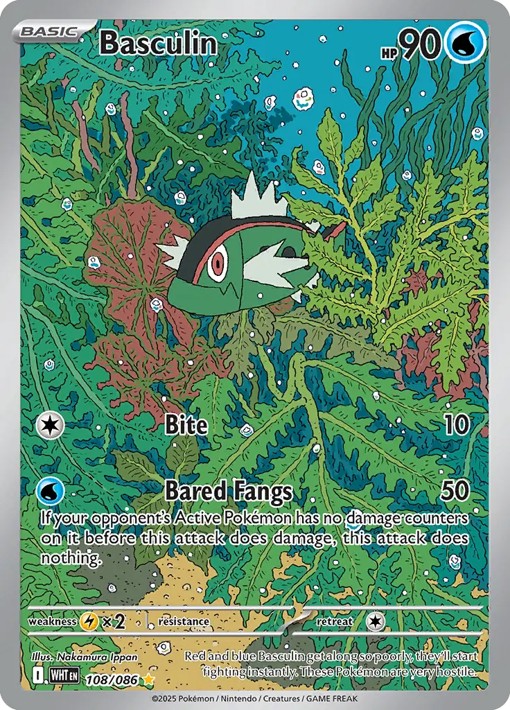 Basculin Pokemon card from White Flare