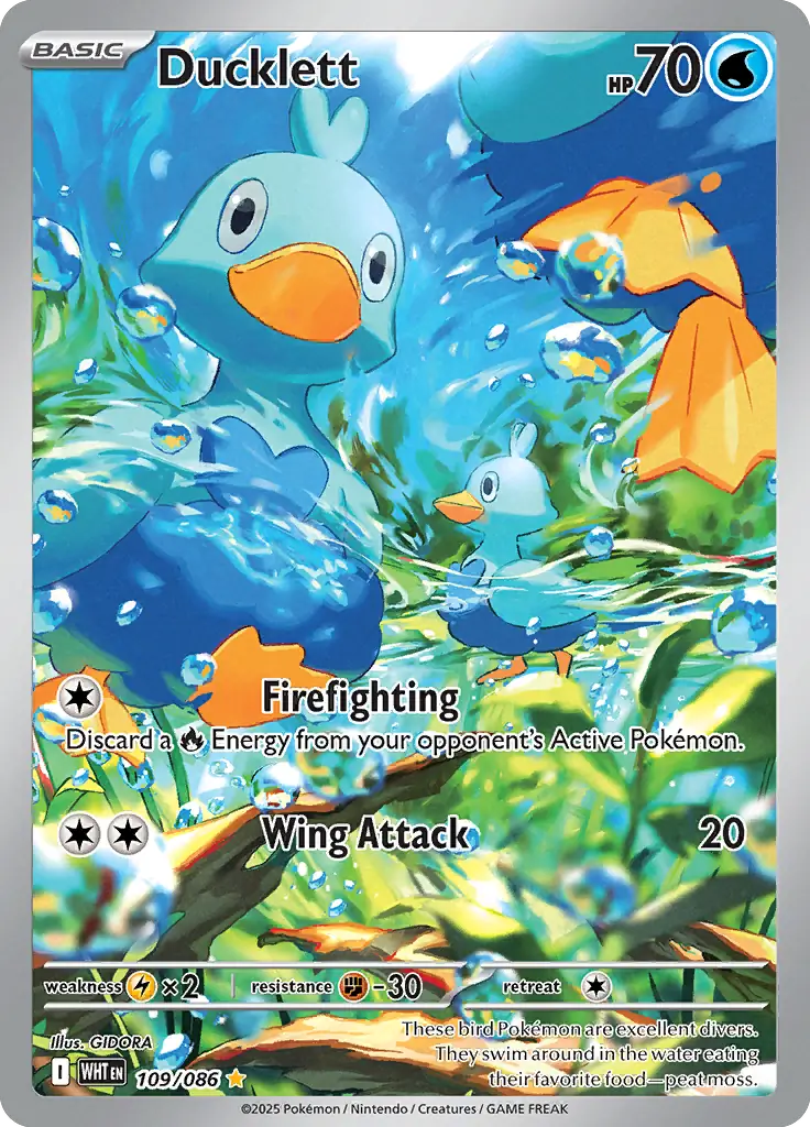 Ducklett Pokemon card from White Flare