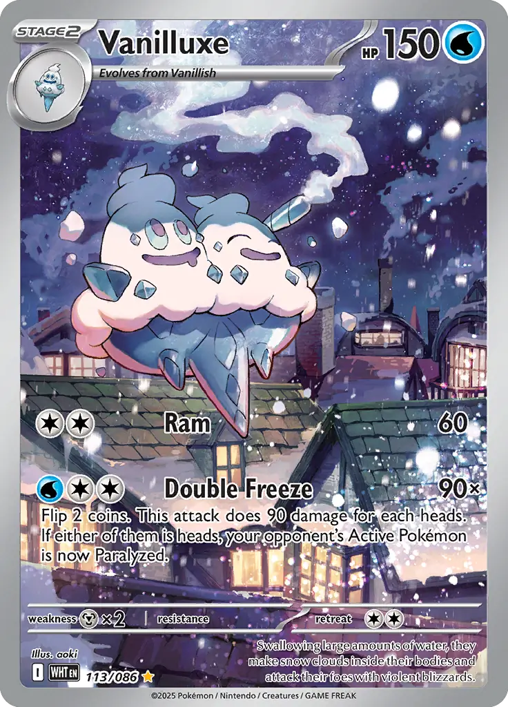 Vanilluxe Pokemon card from White Flare