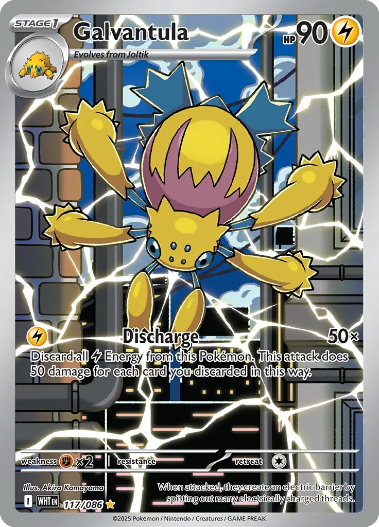 Galvantula Pokemon card from White Flare