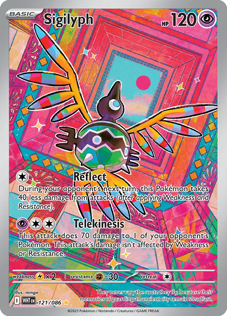 Sigilyph Pokemon card from White Flare