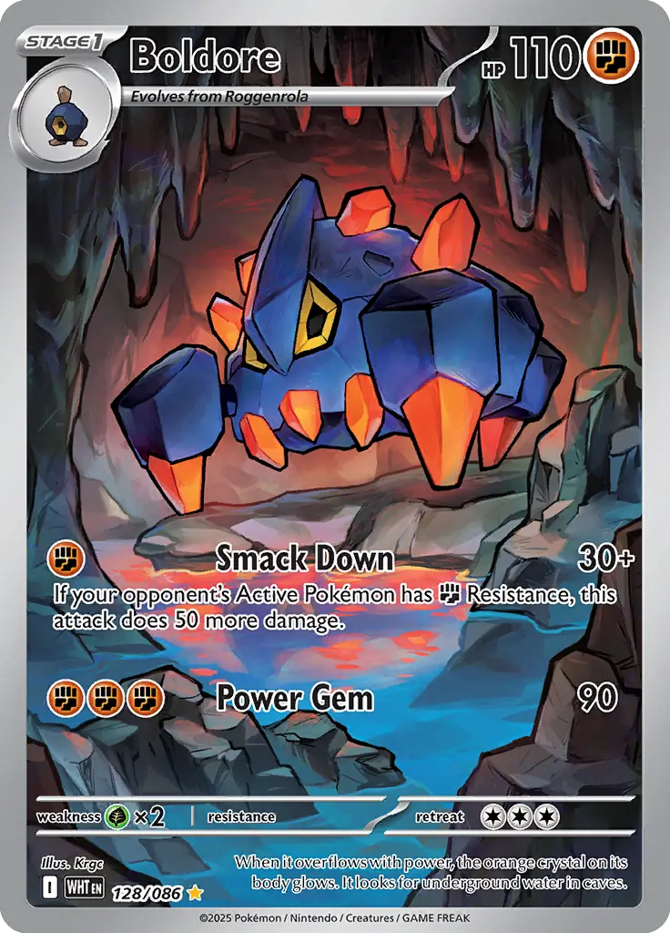 Boldore Pokemon card from White Flare