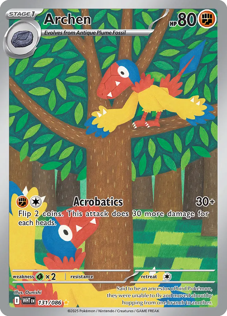 Archen Pokemon card from White Flare