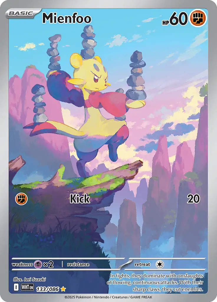 Mienfoo Pokemon card from White Flare