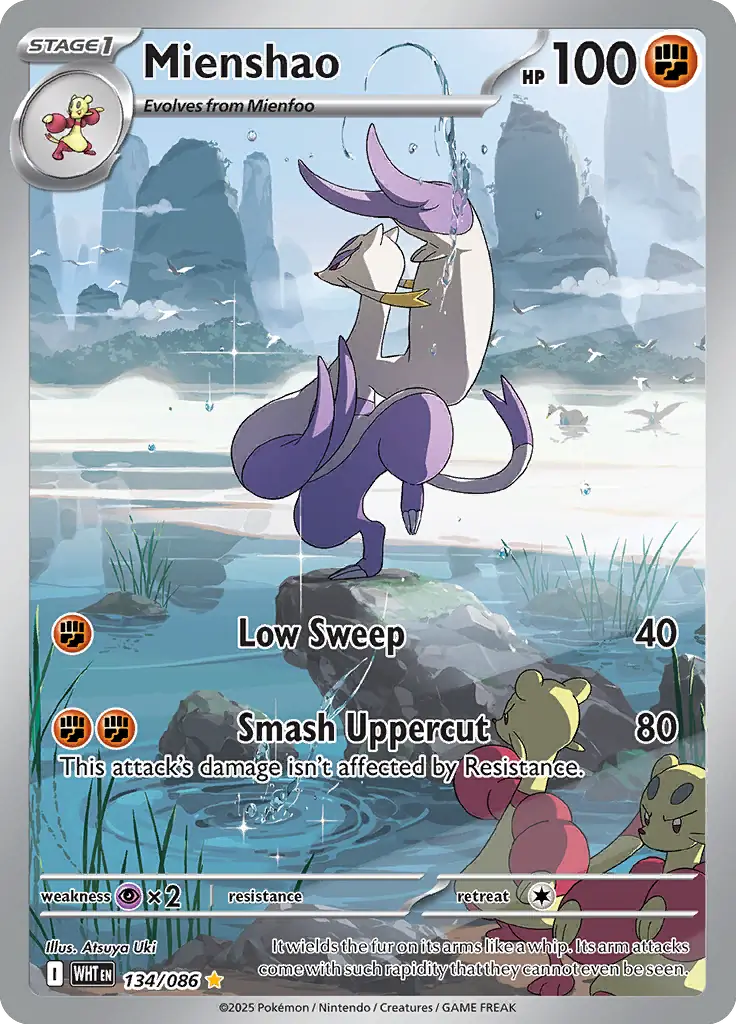 Mienshao Pokemon card from White Flare