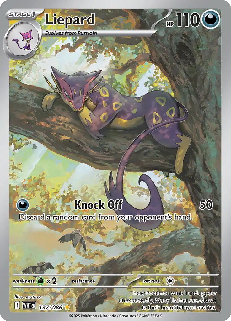 Liepard Pokemon card from White Flare
