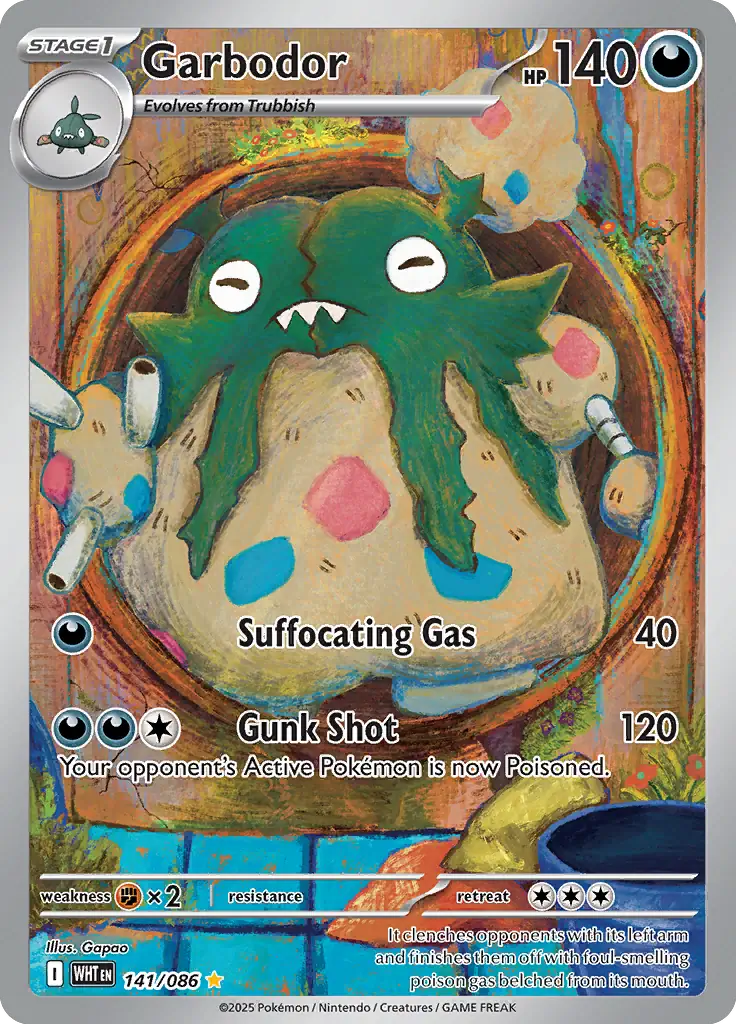 Garbodor Pokemon card from White Flare