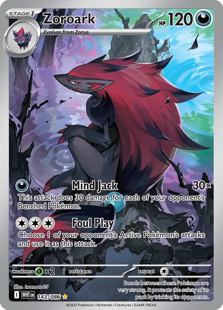 Zoroark Pokemon card from White Flare