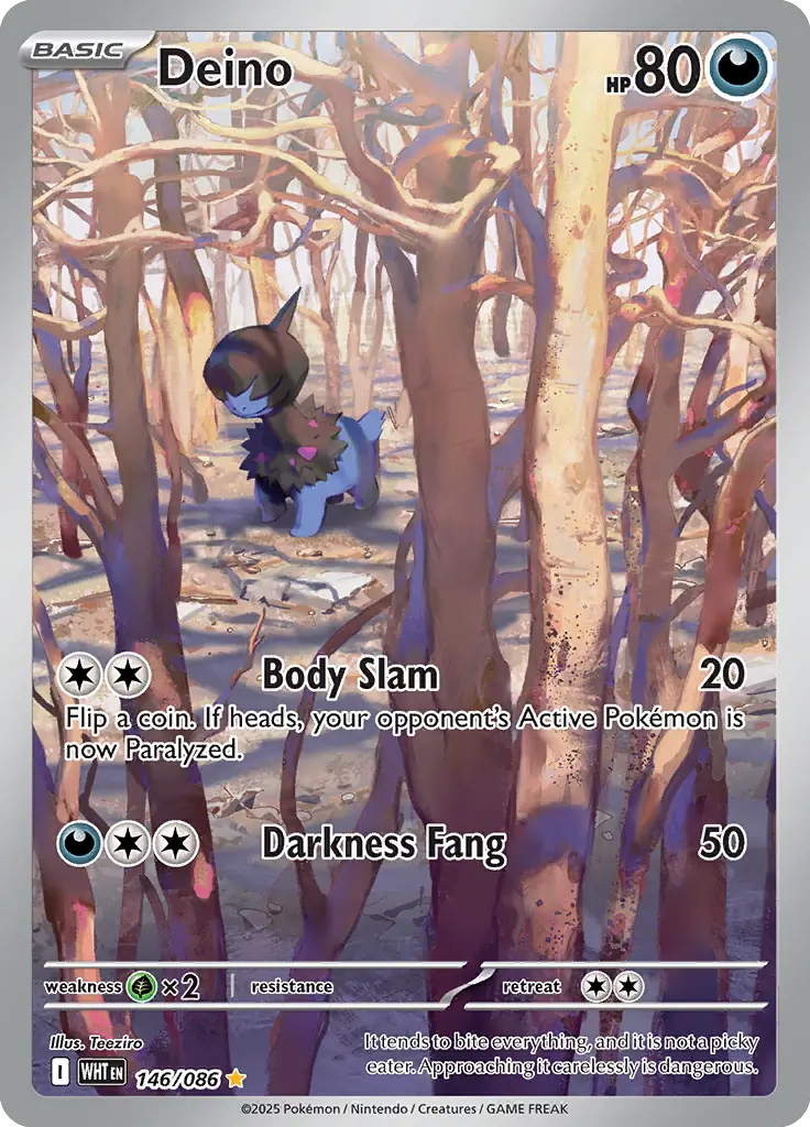 Deino Pokemon card from White Flare