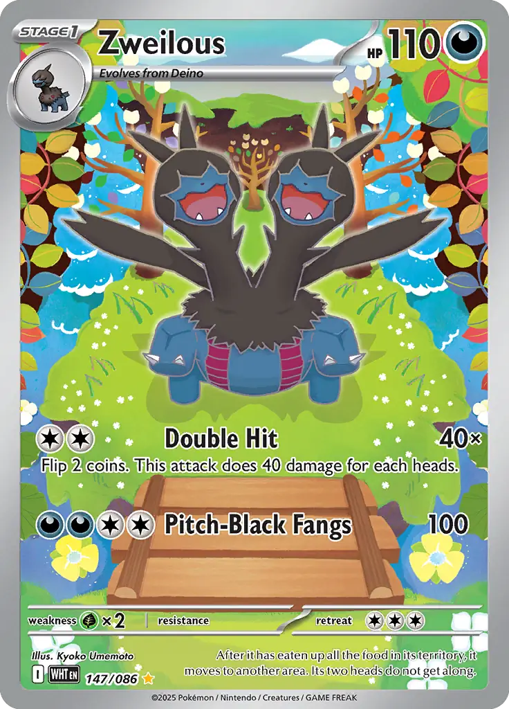 Zweilous Pokemon card from White Flare