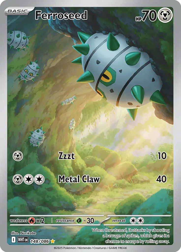 Ferroseed Pokemon card from White Flare