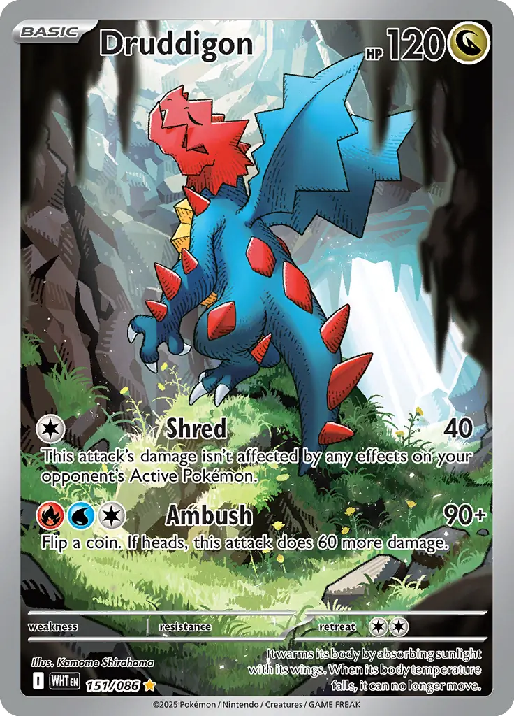 Druddigon Pokemon card from White Flare