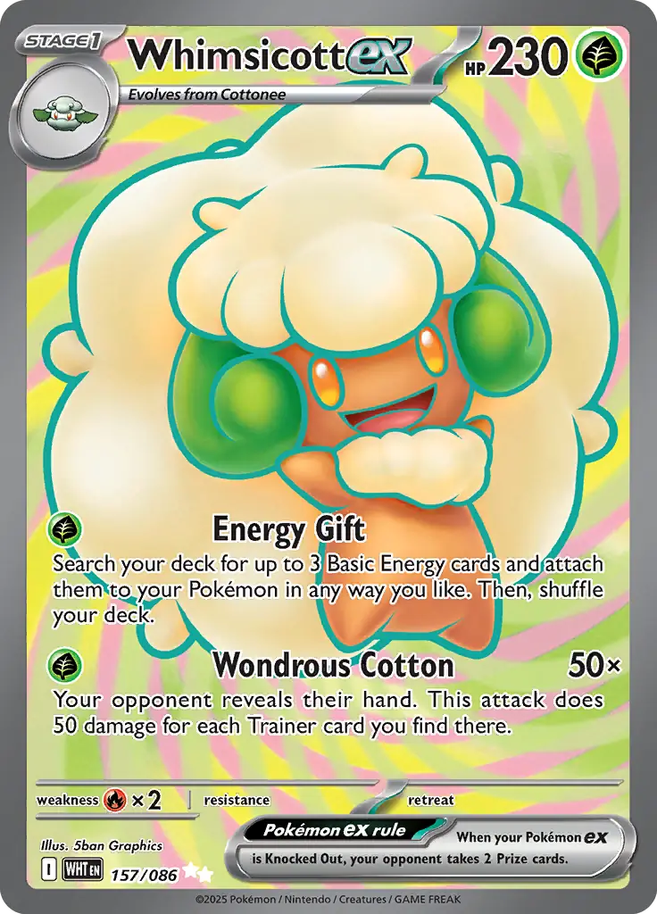 Whimsicott Pokemon card from White Flare