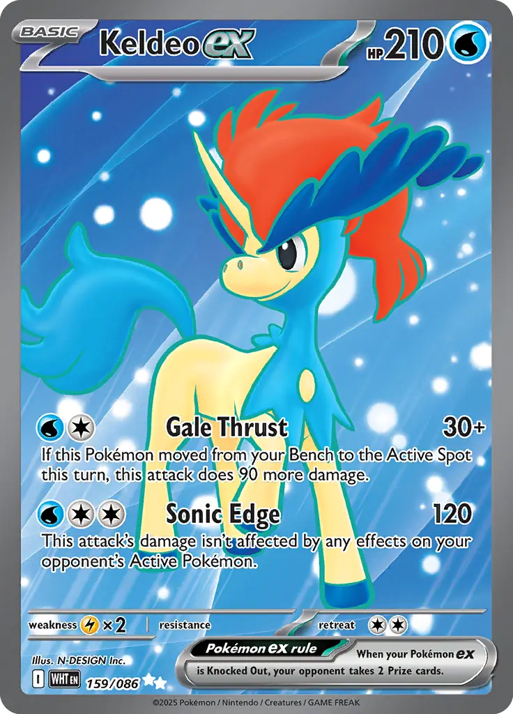 Keldeo Pokemon card from White Flare
