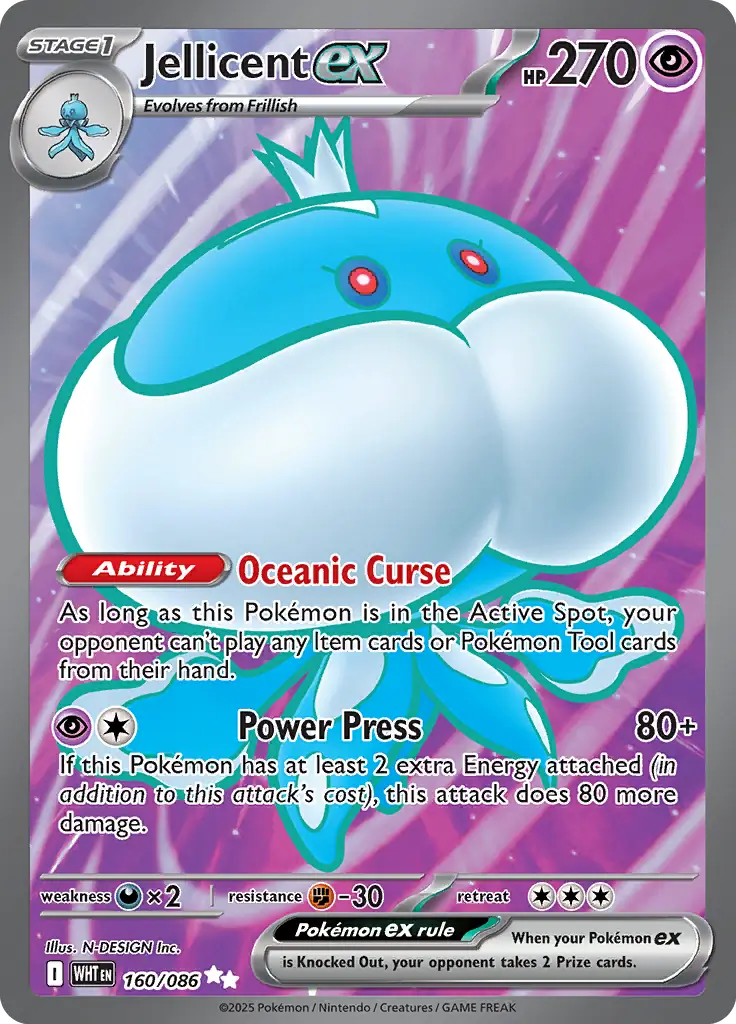 Jellicent Pokemon card from White Flare