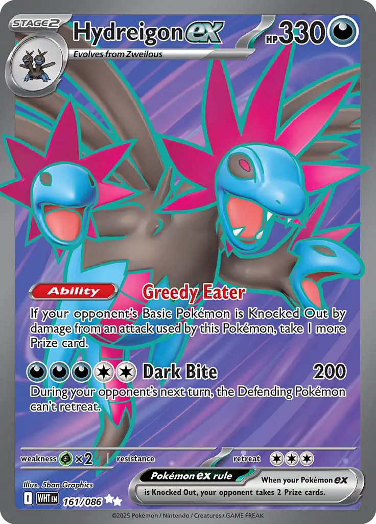 Hydreigon Pokemon card from White Flare