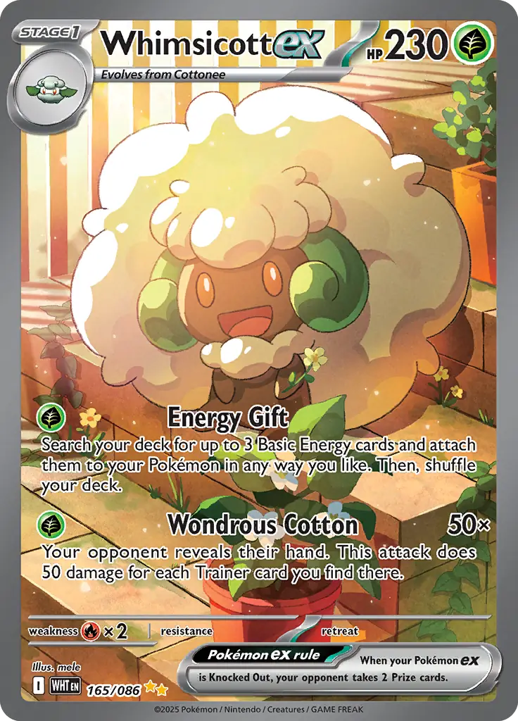 Whimsicott Pokemon card from White Flare