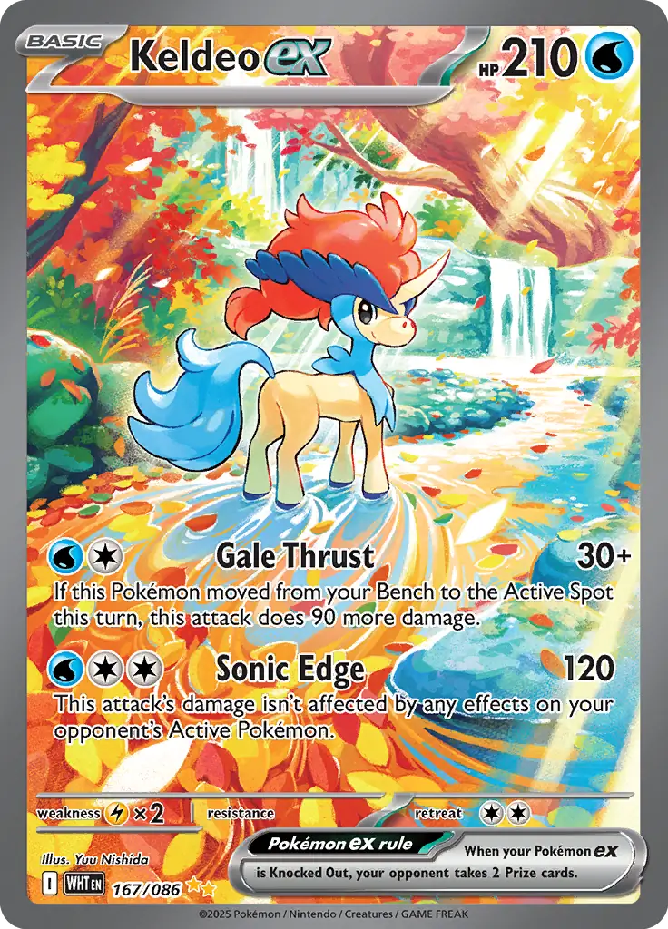 Keldeo Pokemon card from White Flare