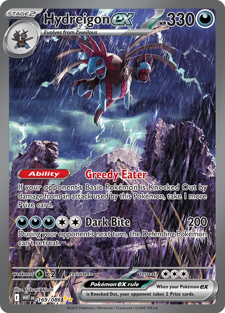 Hydreigon Pokemon card from White Flare