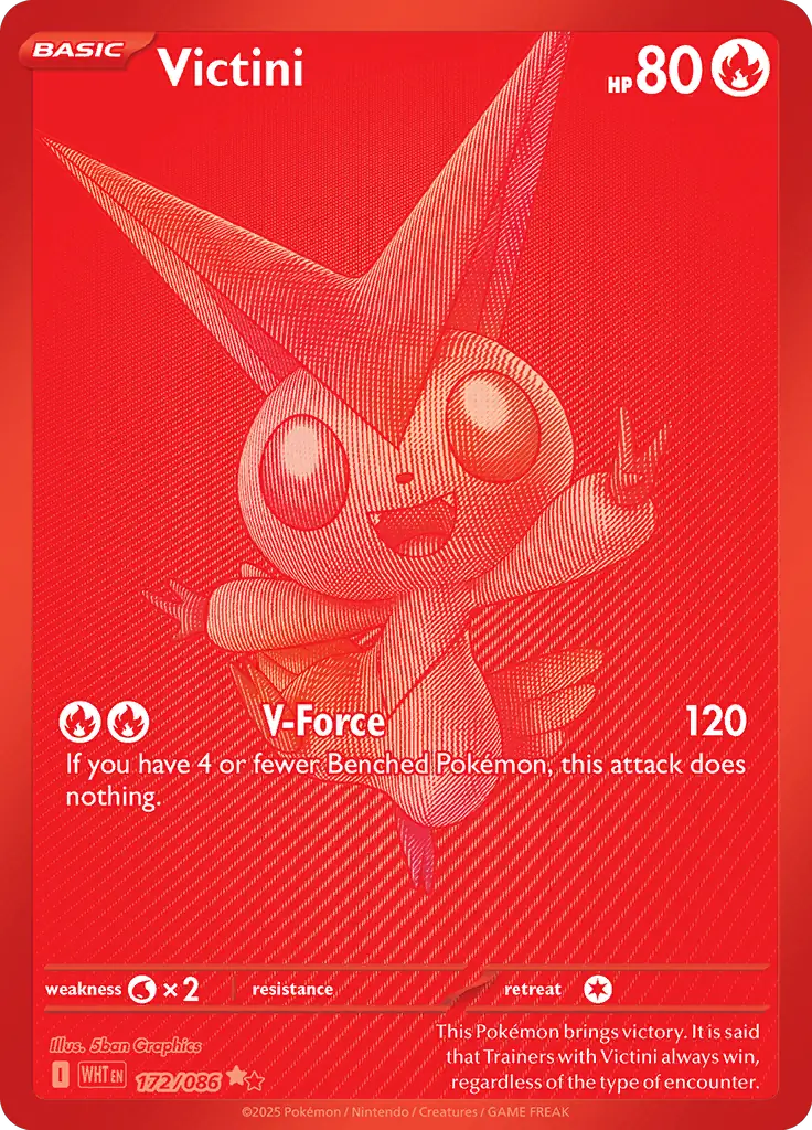 Victini Pokemon card from White Flare