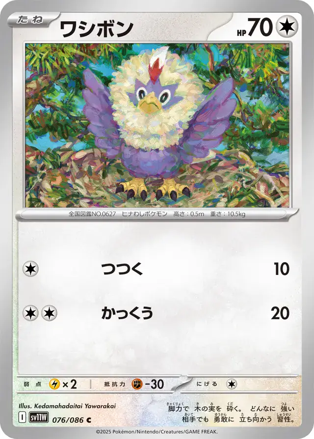 Rufflet Pokemon card from White Flare Japanese